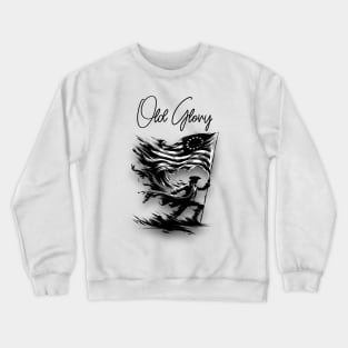 Old Glory Flag - black and white Crewneck Sweatshirt